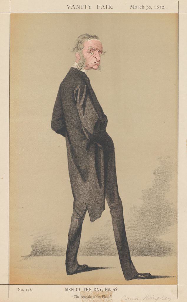 Detail of Vanity Fair: Men of the Day, No. 42 'The Apostle of the Flesh', 1872 by Adriano Cecioni
