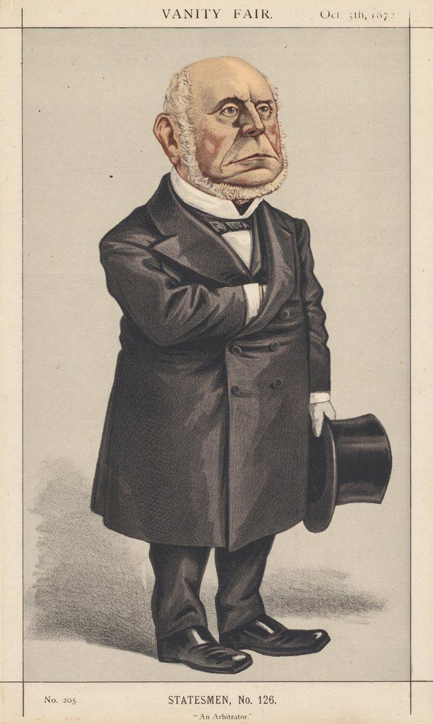 Detail of Vanity Fair: Statesman, No. 126 'An Arbitrator', 1872 by Anonymous