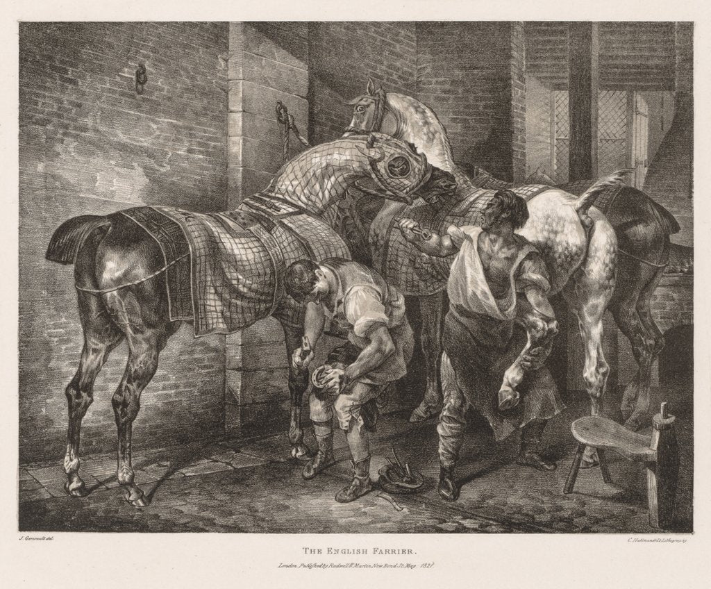 Detail of Various Subjects Drawn from Life and on Stone: The English Farrier, 1821 by Théodore Géricault