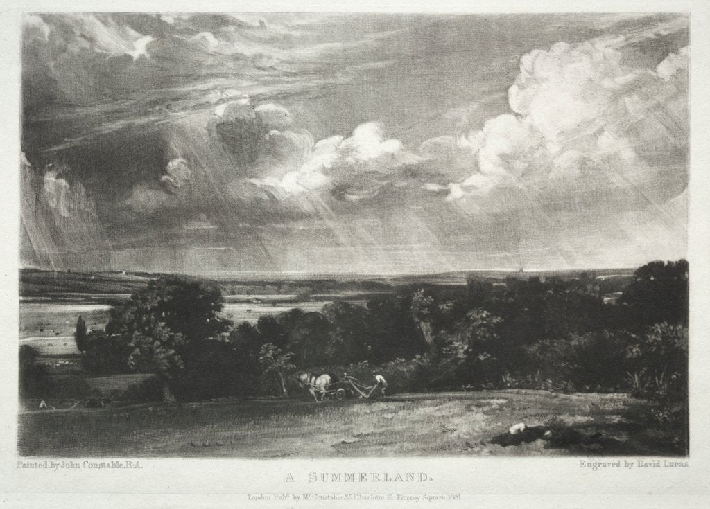 Detail of Various Subjects of Landscape, Characteristic of English Scenery…A Summerland, 1831 by David Lucas