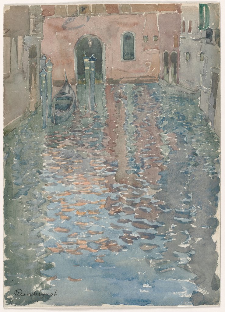 Detail of Venetian Canals, c. 1898 by Maurice Prendergast
