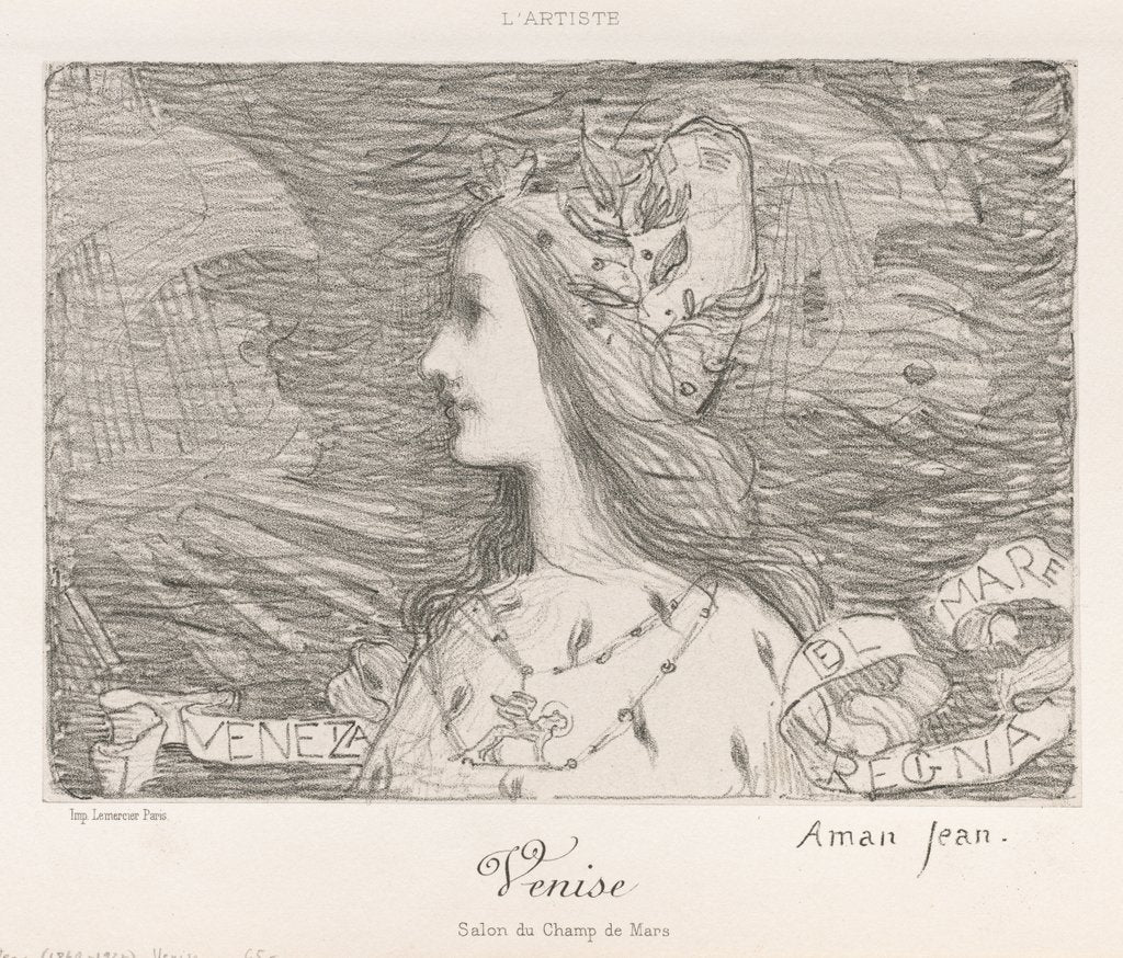 Detail of Venice, 1892 by Edmond François Aman-Jean; Lemercier
