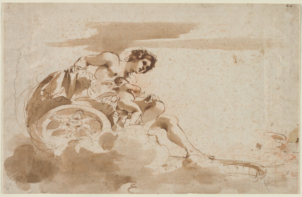 Detail of Venus and Cupid in a Chariot, 1615-1617 by Guercino