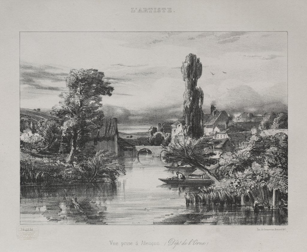 Detail of View near Alençon, 1839 by Jules Dupré
