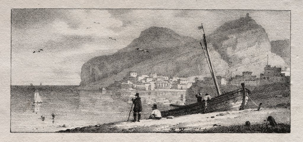 Detail of View of a Seaport by Horace Vernet