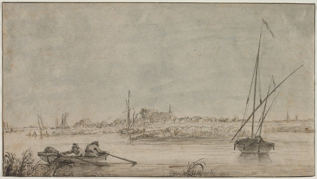 Detail of View of Dordrecht from the River, 1775-1815 by Jacob van Strij