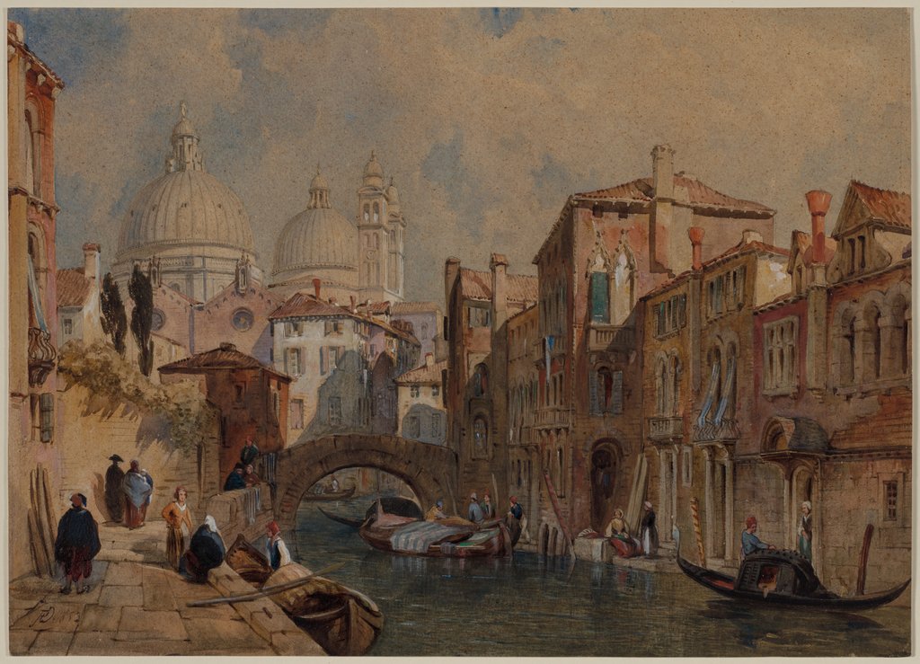 Detail of View of Venice: The Dome of Santa Maria della Salute?, 1853 by Frank Dillon