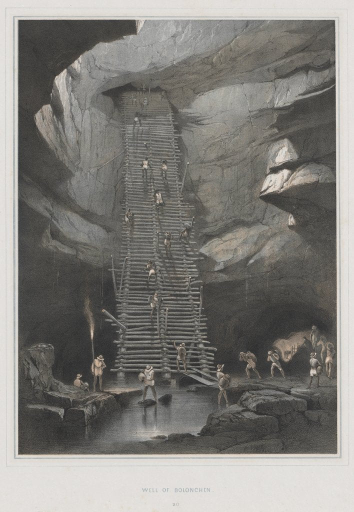 Detail of Views of Ancient Monuments in Central America, Chiapas and Yucatan, Pl. 20: Well of Bolonchen, 1844 by Frederick Catherwood