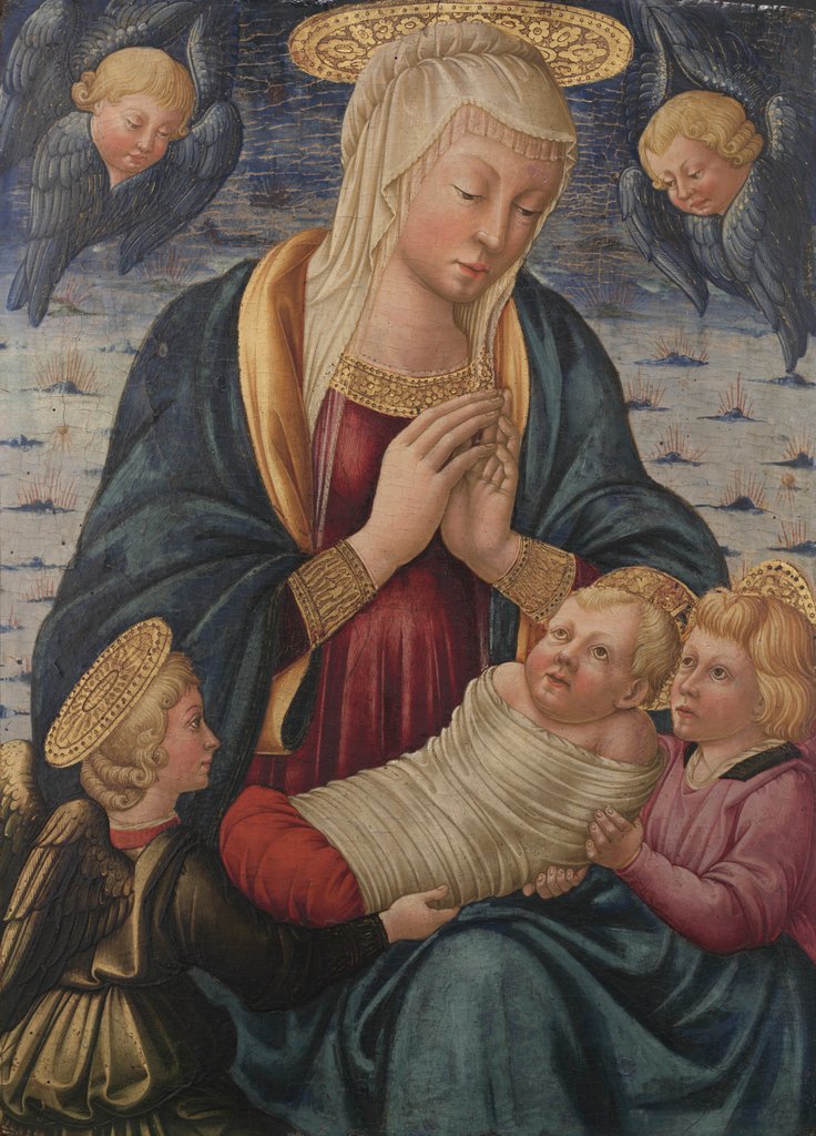 Detail of Virgin and Child with Angels, after 1460 by Neri de Bicci