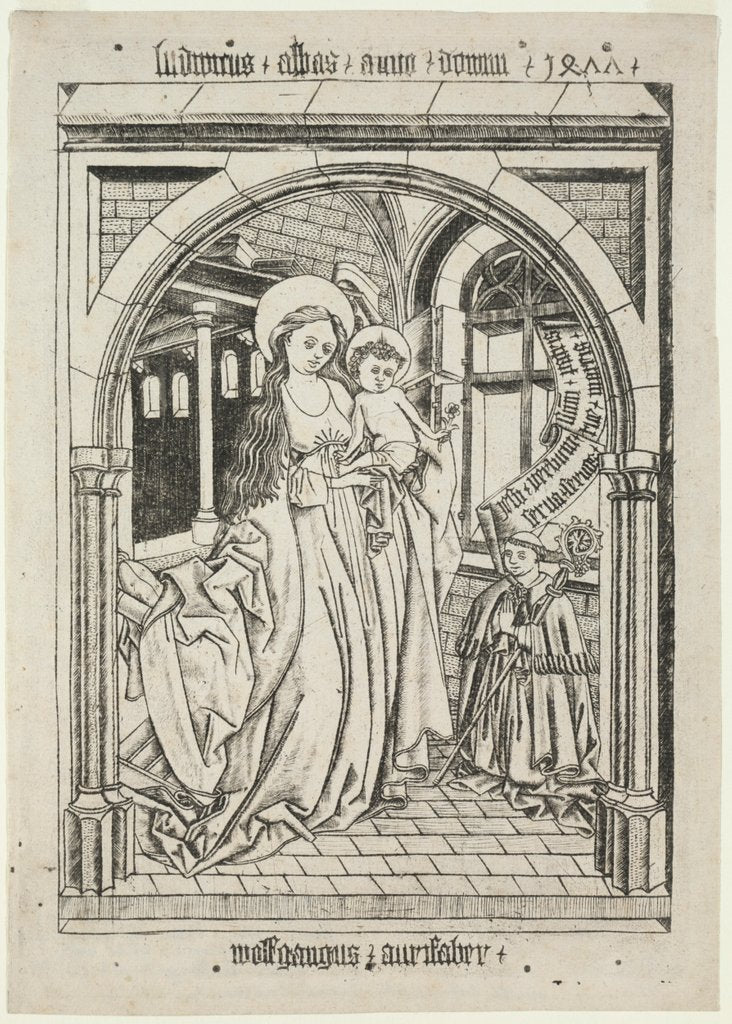 Detail of Virgin and Child, Abbot Ludwig Kneeling, 1400s by Unknown