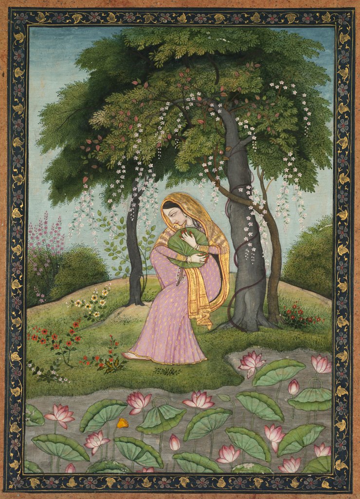 Detail of Virhini Nayika, Love-Torn Heroine, c. 1800 by Unknown