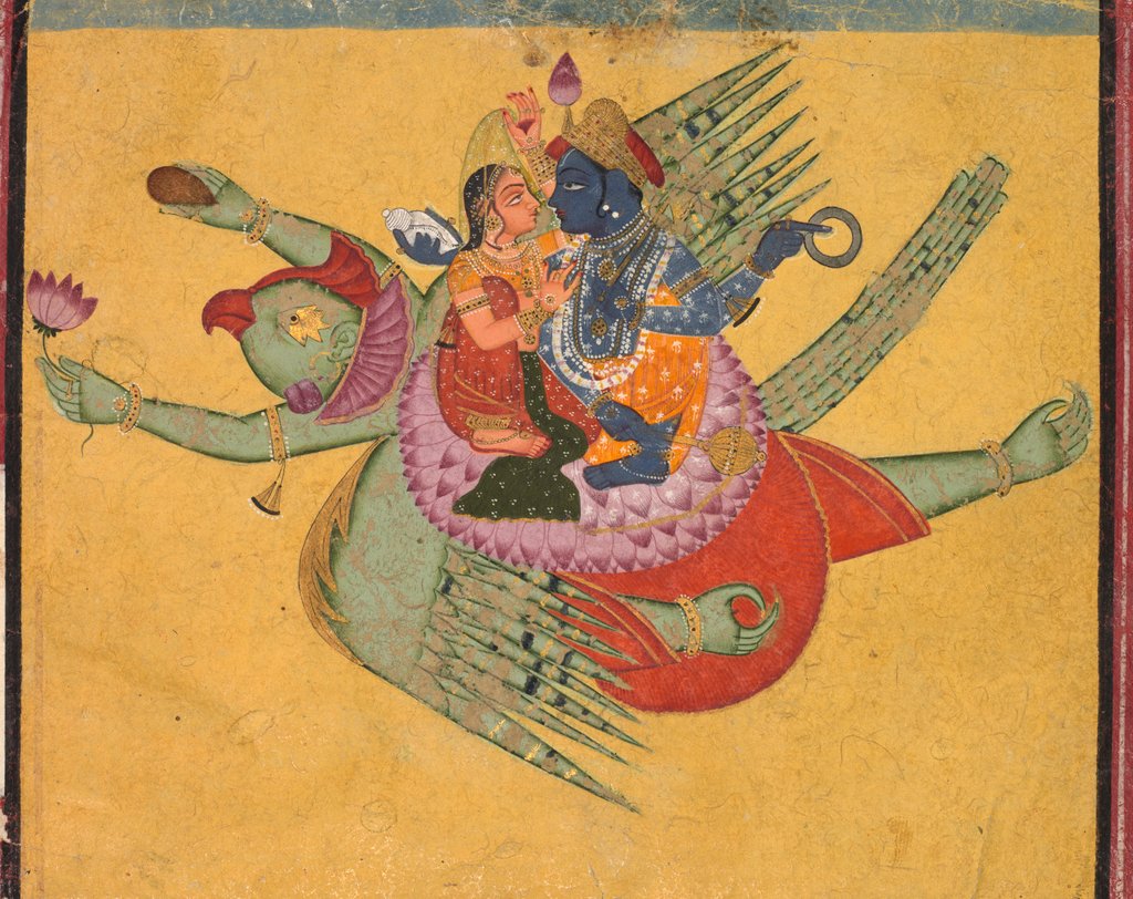 Detail of Vishnu and Lakshmi on Garuda, c. 1750 by Unknown