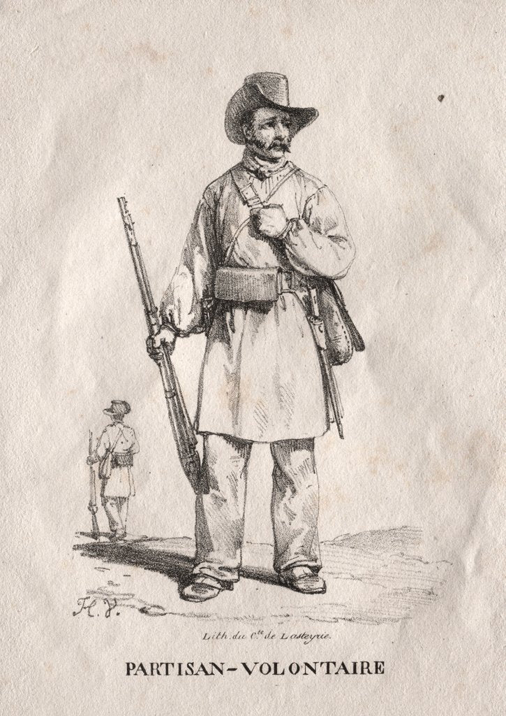 Detail of Voluntary Partisan, 1822 by Horace Vernet