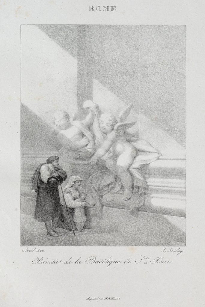 Detail of Voyage en Italie en 1822, 1833 by Jean-Baptiste Isabey