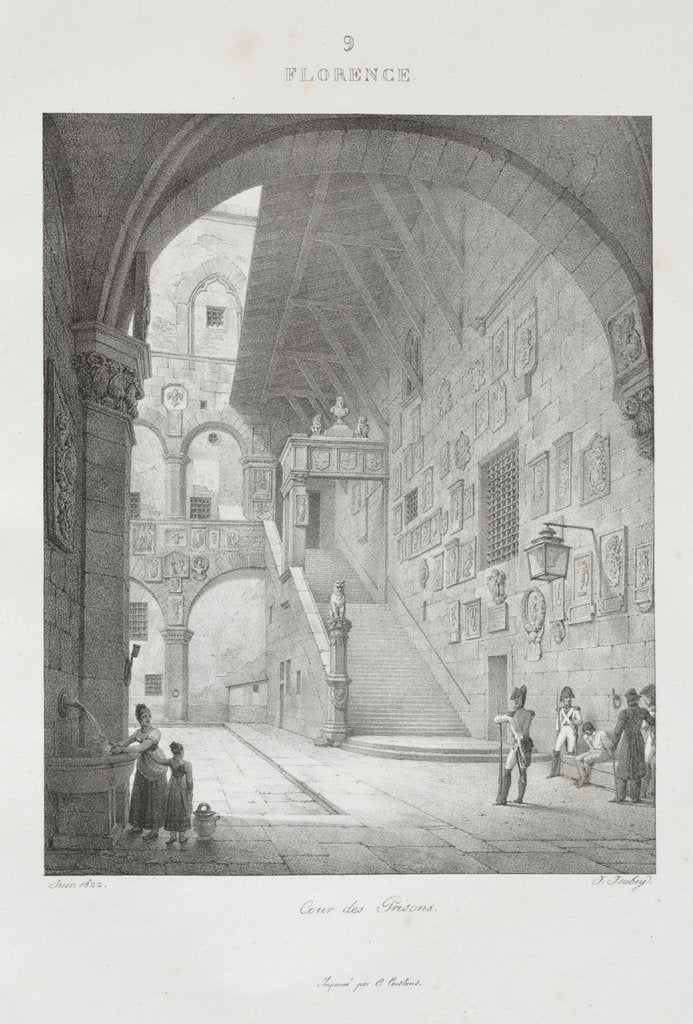 Detail of Voyage en Italie en 1822, 1833 by Jean-Baptiste Isabey