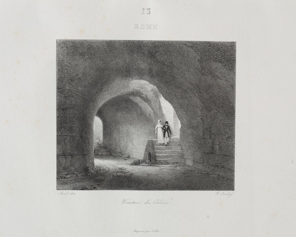 Detail of Voyage en Italie en 1822, 1833 by Jean-Baptiste Isabey