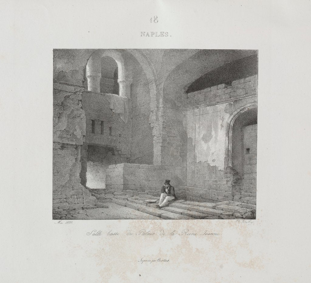 Detail of Voyage en Italie en 1822, 1833 by Jean-Baptiste Isabey