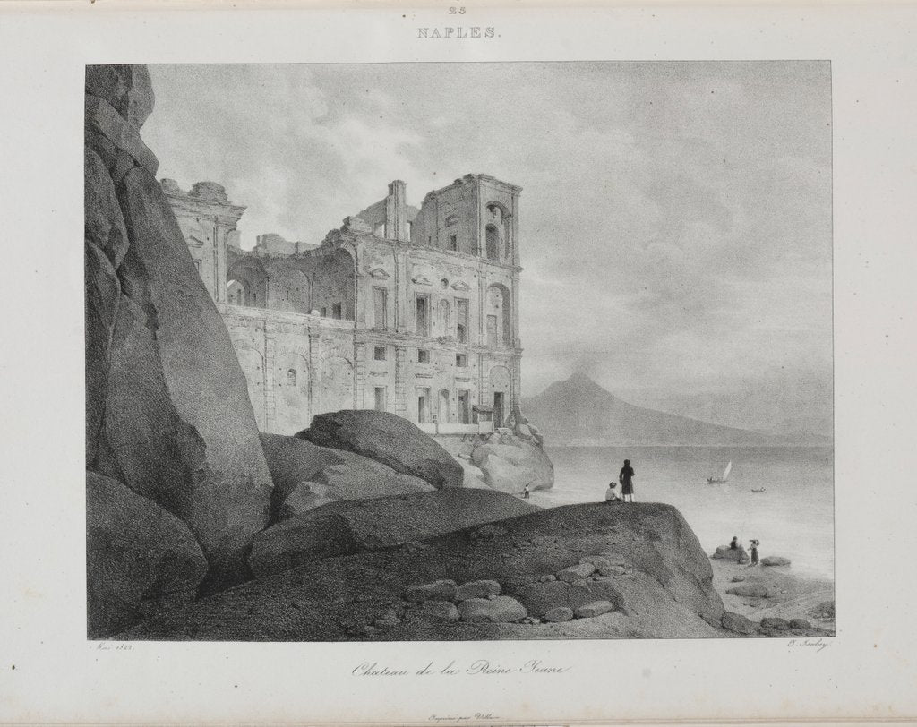 Detail of Voyage en Italie en 1822, 1833 by Jean-Baptiste Isabey