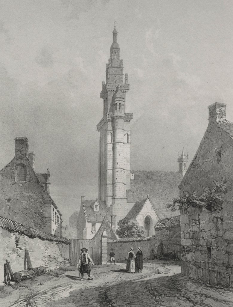 Detail of Voyages pittoresques et romantiques dans lancienne France. Bretagne: Eglise de Roscoff by Eugène Cicéri
