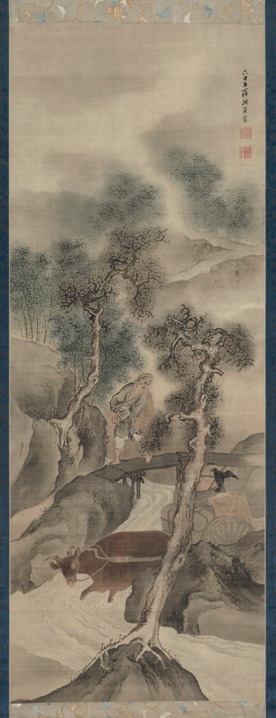 Detail of Water Buffalo Returning Home, 1781 by Yosa Buson
