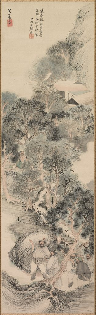 Detail of Water Margin Bandits, late 1700s-early 1800s by Matsumura Goshun