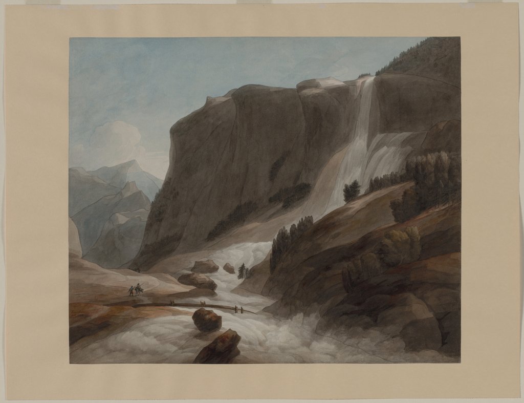 Detail of Waterfall between Chiavenna and Mount Splügen, 1784 by Francis Towne