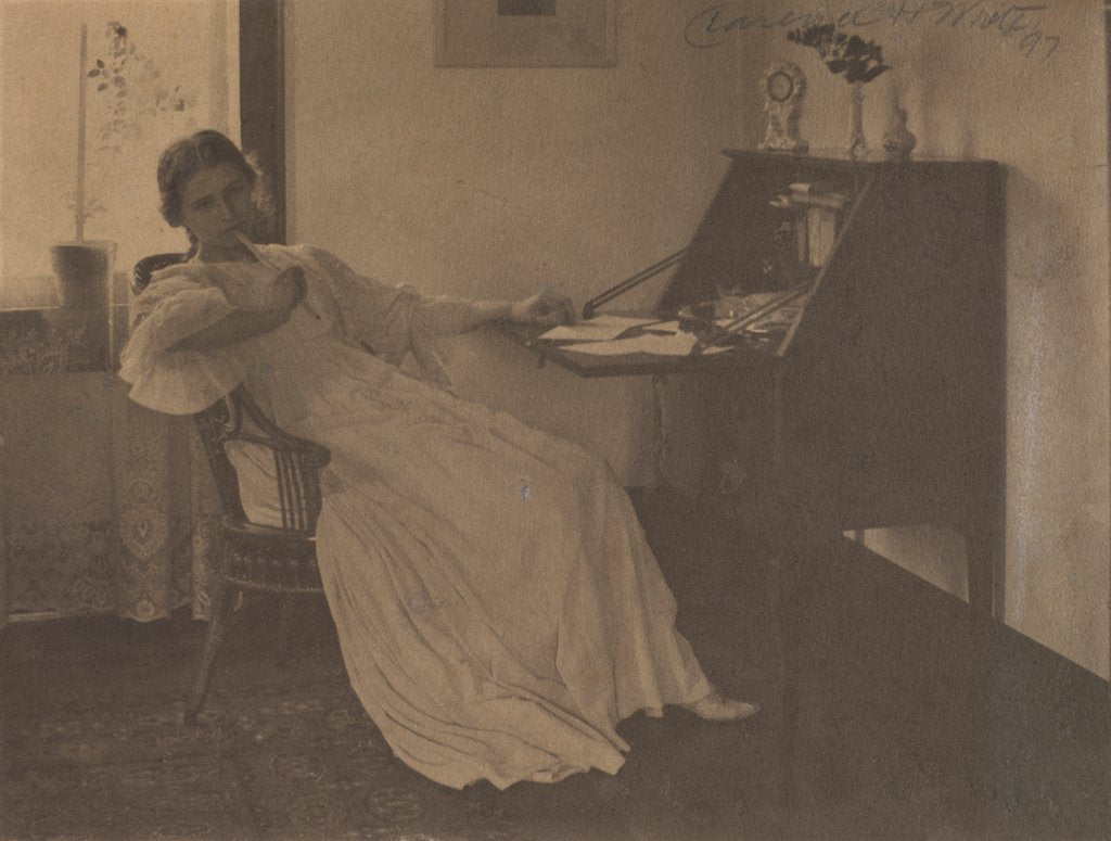 Detail of What Shall I Say?, 1896 by Clarence H. White