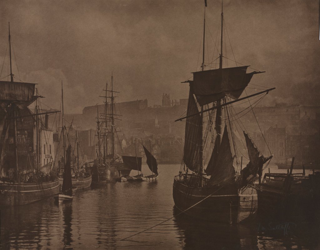 Detail of Whitby Harbor, c. 1885 by Frank Meadow Sutcliffe
