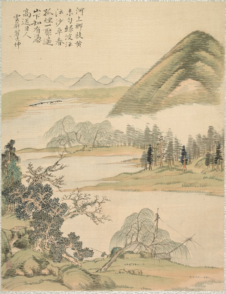 Detail of Willow Branches in Spring, 1847 by Tsubaki Chinzan