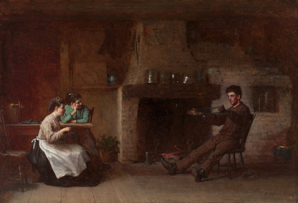 Detail of Winding Yarn, 1872 by Eastman Johnson