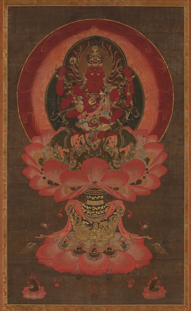 Detail of Wisdom King of Passion Aizen Myoo, 1300s by Unknown