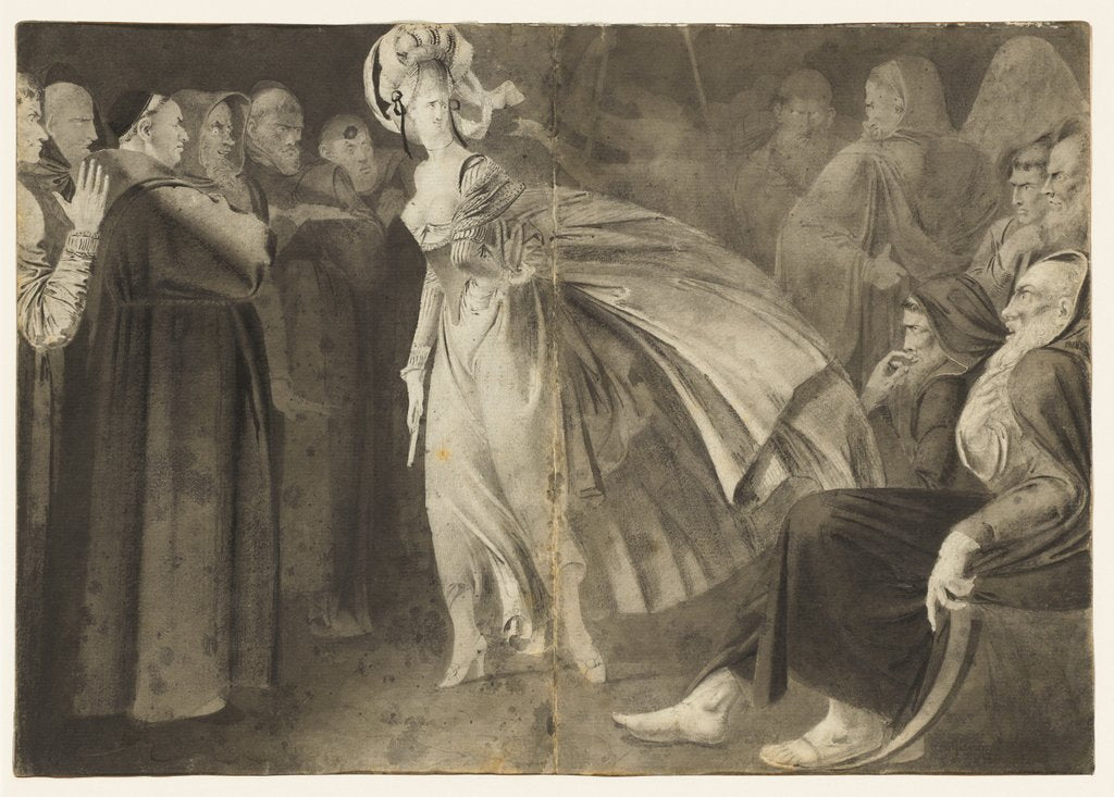 Detail of Woman Standing among the Friars, c. 1770-1775 by John Brown