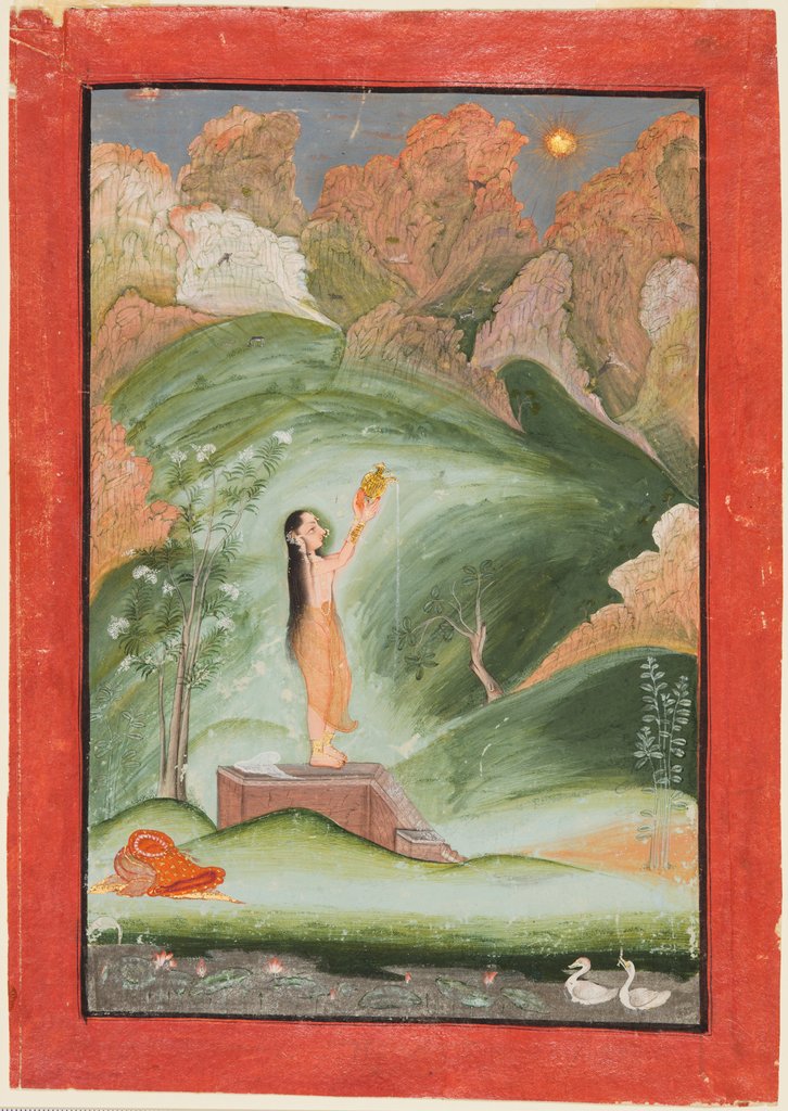 Detail of Worship of the Sun, c. 1810 by Chokha (attributed to)