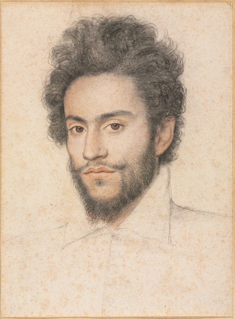 Detail of Young Man with a Beard by François Quesnel (attributed to)