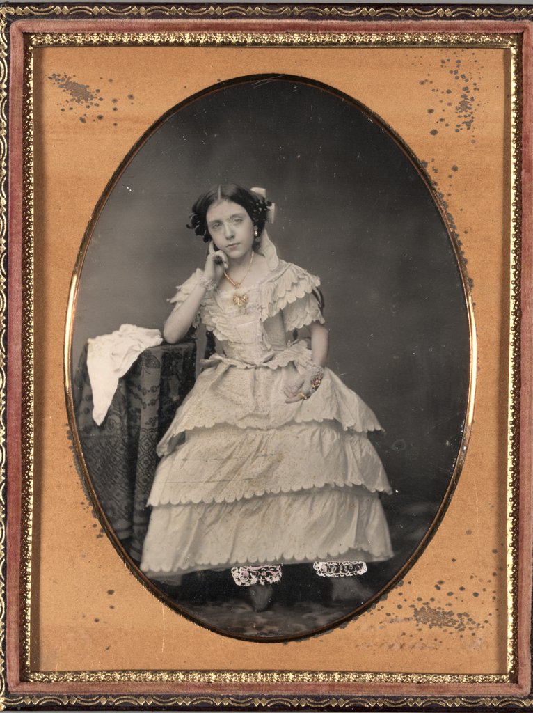 Detail of Young Woman in Bloomers, c. 1855 by Unidentified Photographer