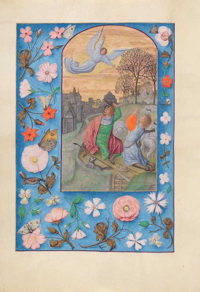 Detail of Hours of Queen Isabella the Catholic, Queen of Spain: Fol. 131v, Annunciation…, c. 1500 by Master of the First Prayerbook of Maximillian