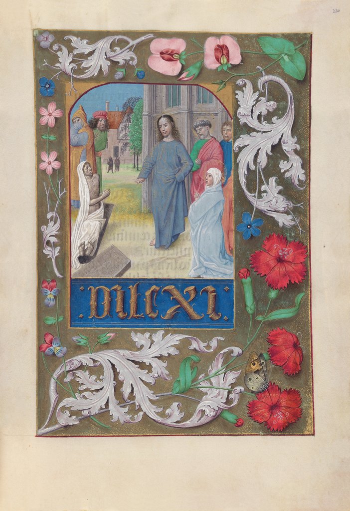 Detail of Hours of Queen Isabella the Catholic, Queen of Spain: Fol. 220r, Raising of Lazarus, c. 1500 by Master of the First Prayerbook of Maximillian