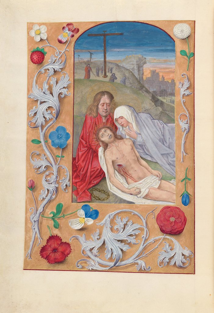 Detail of Hours of Queen Isabella the Catholic, Queen of Spain: Fol. 260v, Lamentation, c. 1500 by Master of the First Prayerbook of Maximillian
