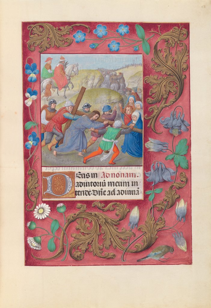 Detail of Hours of Queen Isabella the Catholic, Queen of Spain: Fol. 69r, Christ Carrying the Cross, c. 1500 by Master of the First Prayerbook of Maximillian