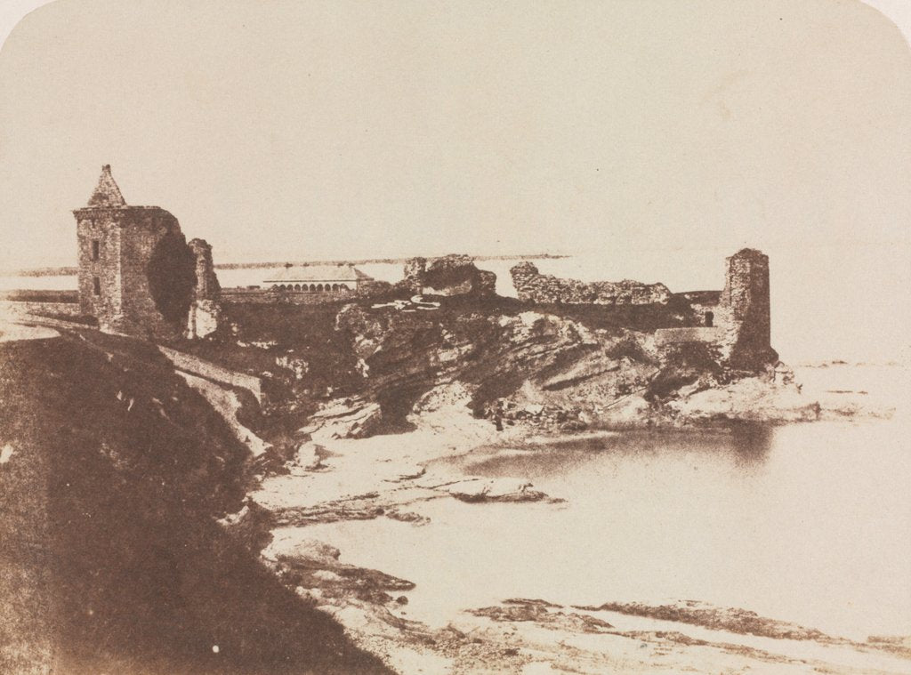 Detail of St. Andrews Castle, from the Southeast, 1846 by David Octavius Hill; Robert Adamson