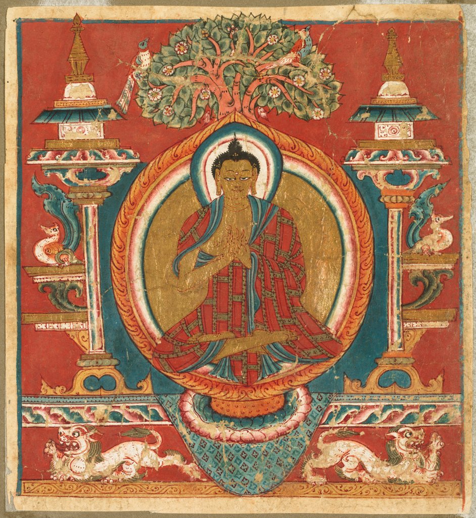 Detail of Preaching Sakyamuni, 1000s by Unknown