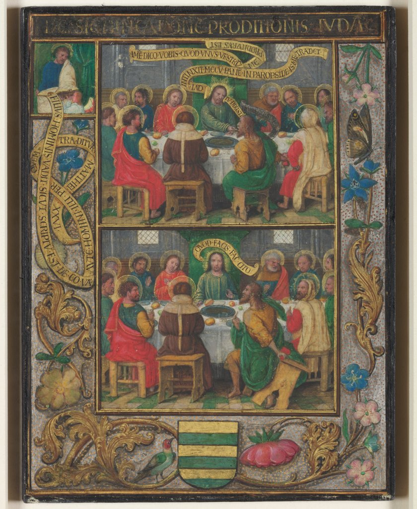 Detail of Single Leaf with Scenes from the Last Supper, c.1525-1530 by Simon Bening