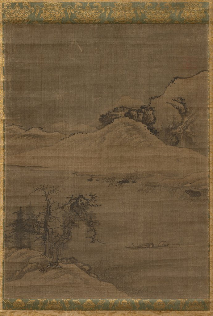 Detail of Landscape with Fishermen, 1600s by Yi Bul-hae (attributed to)