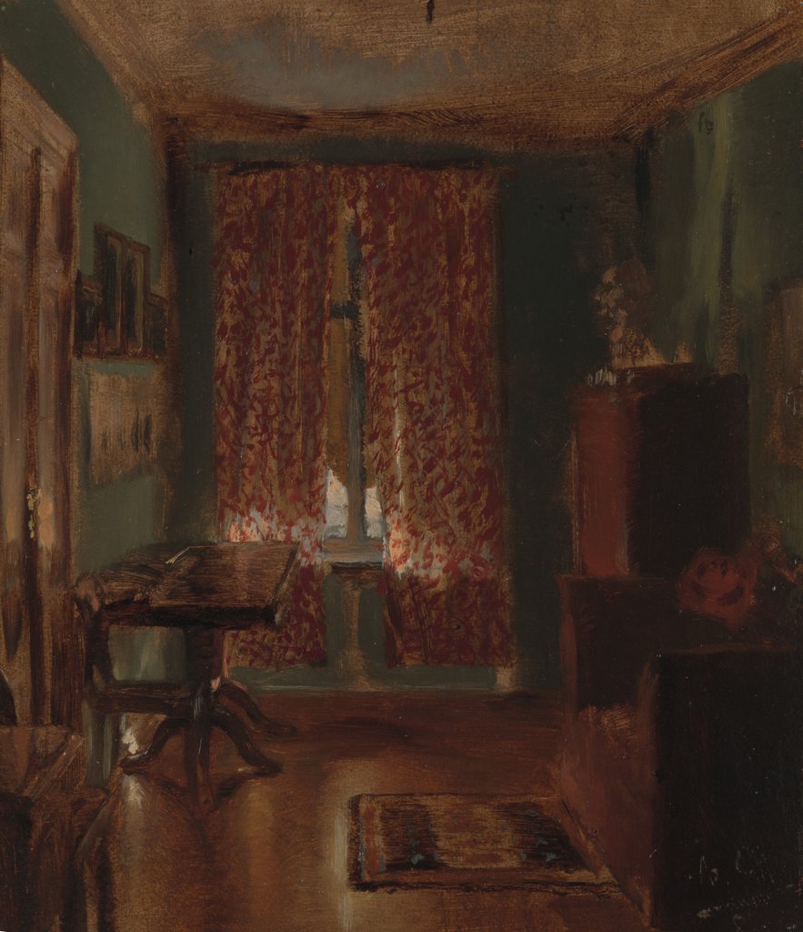 Detail of The Artist's Sitting Room in Ritterstrasse, 1851 by Adolph Menzel