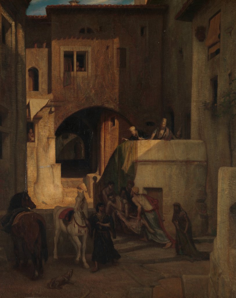 Detail of The Good Samaritan, by 1853 by Alexandre Gabriel Decamps