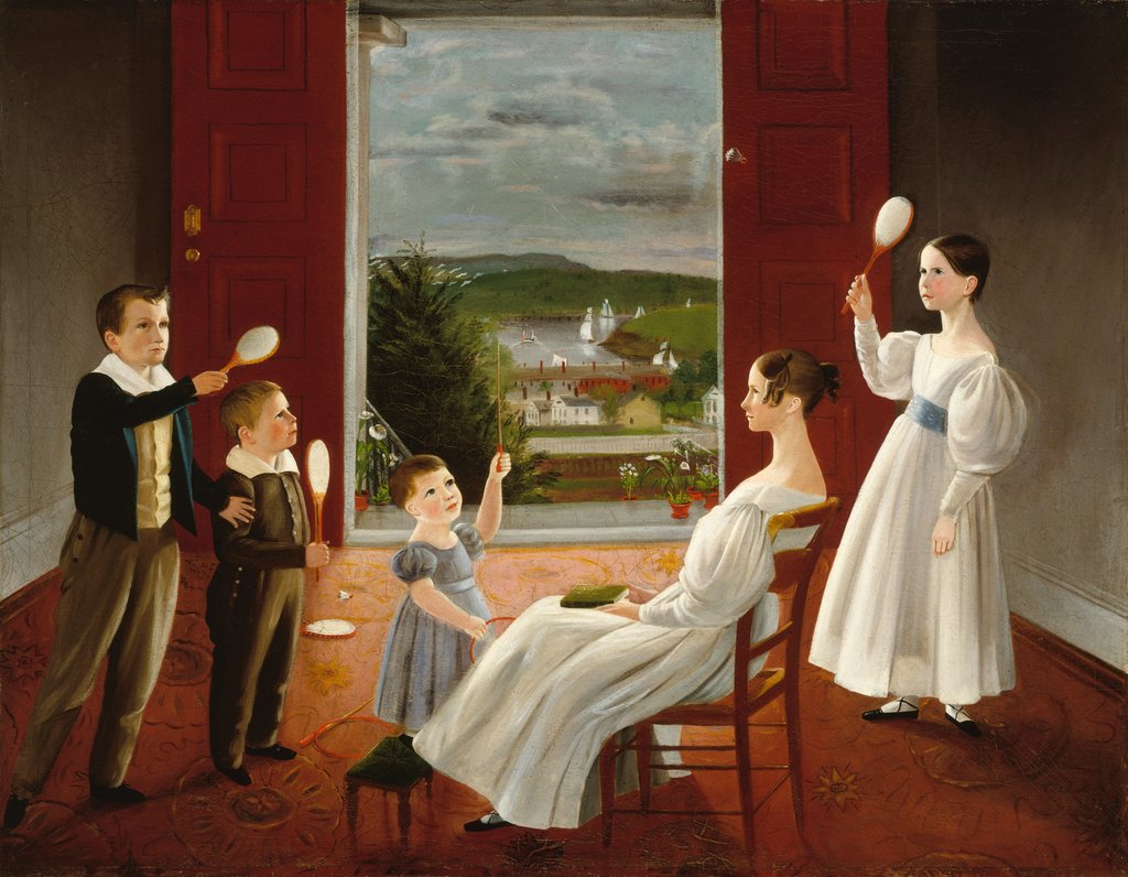 Detail of The Children of Nathan Starr, 1835 by Ambrose Andrews