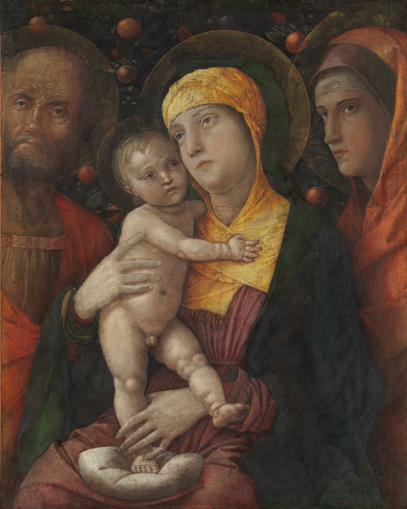 Detail of The Holy Family with Saint Mary Magdalen, ca. 1495-1500 by Andrea Mantegna