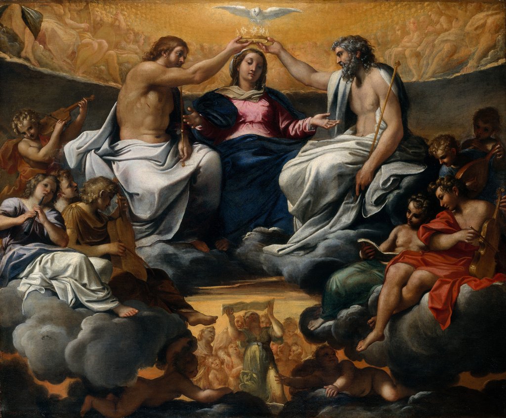 Detail of The Coronation of the Virgin, after 1595 by Annibale Carracci