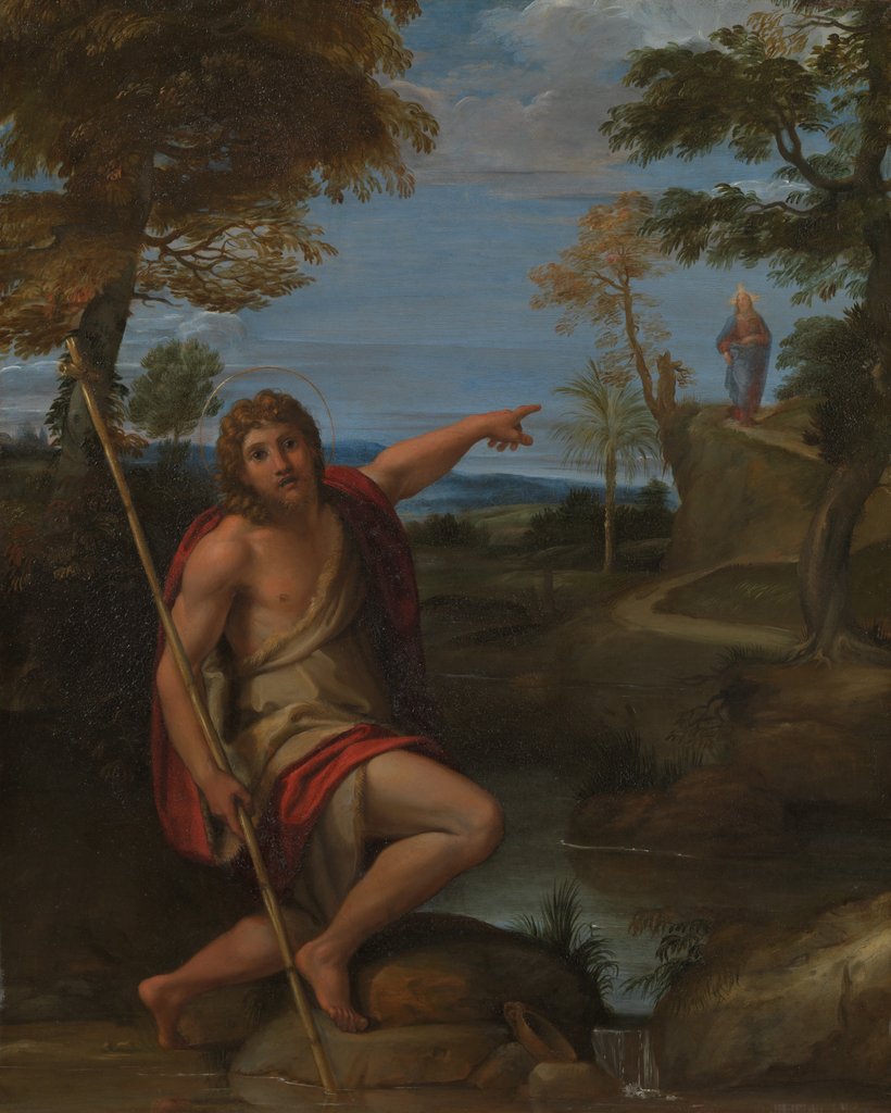 Detail of Saint John the Baptist Bearing Witness, ca. 1600 by Annibale Carracci