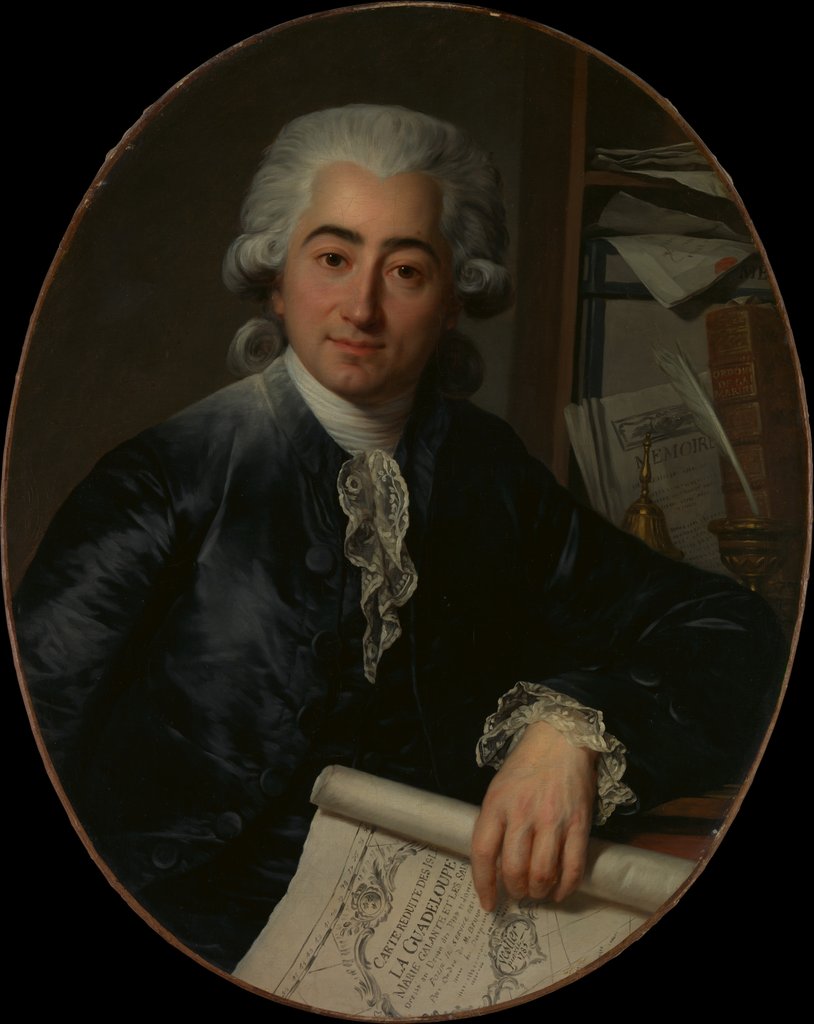 Detail of Eugène Joseph Stanislas Foullon d'Écotier, 1785 by Antoine Vestier